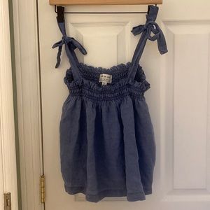 Cloth and Stone Anthropologie blue crop top adjustable straps